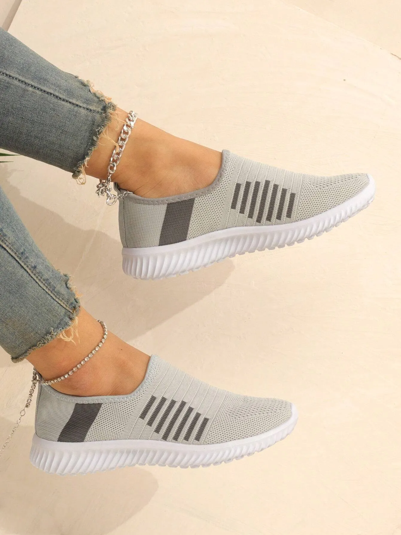 Striped Running Shoes