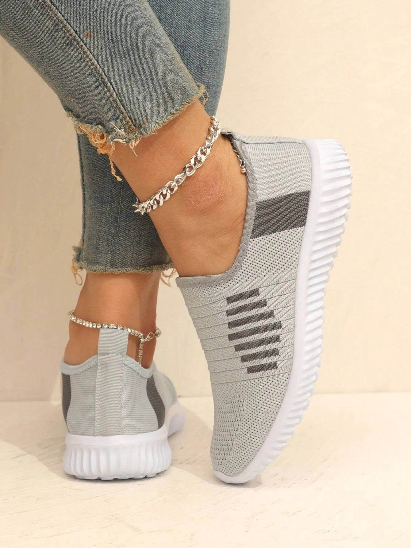 Striped Running Shoes
