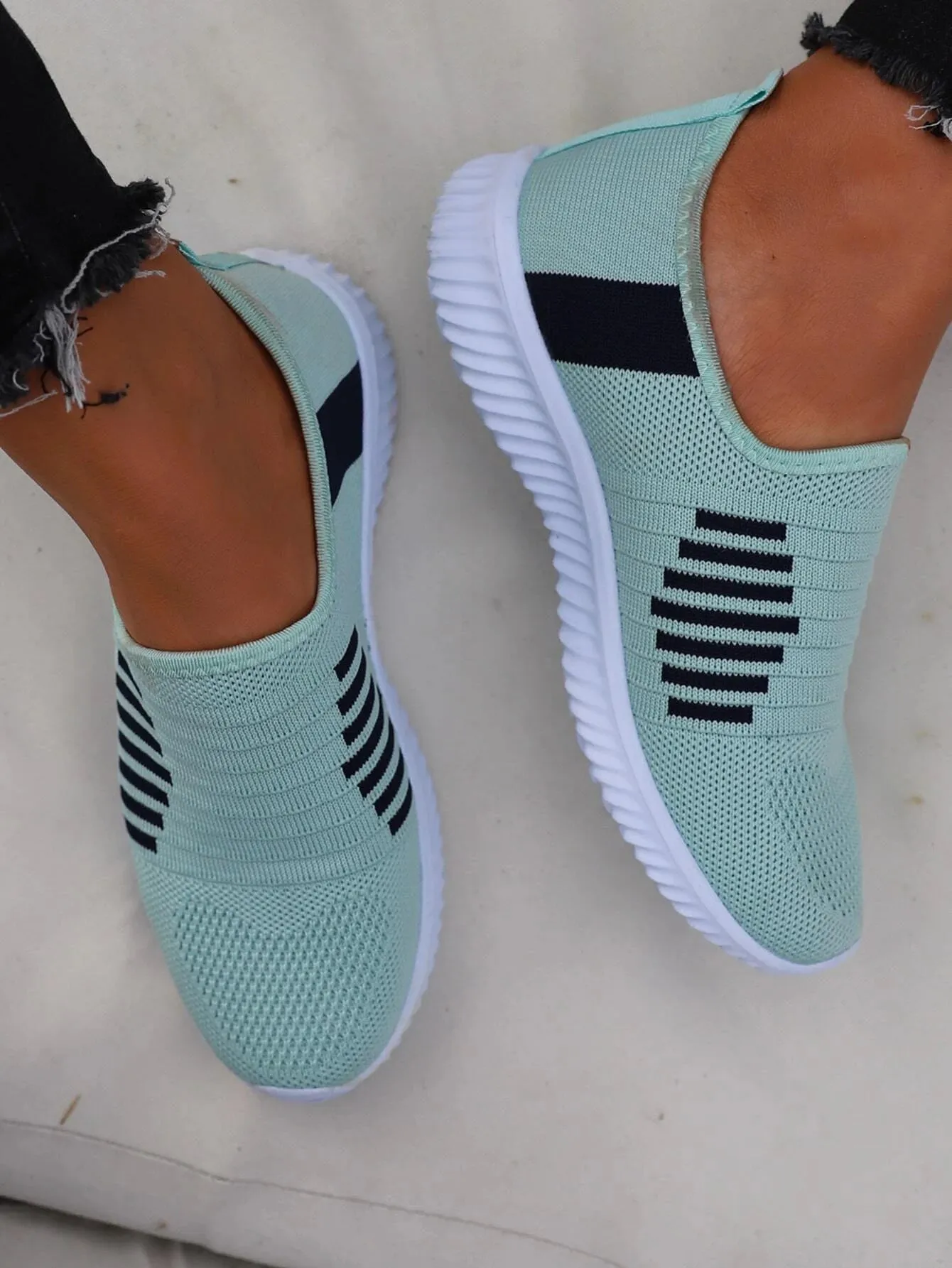 Striped Running Shoes