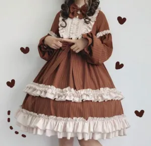 Sweet Brown Academia Dress