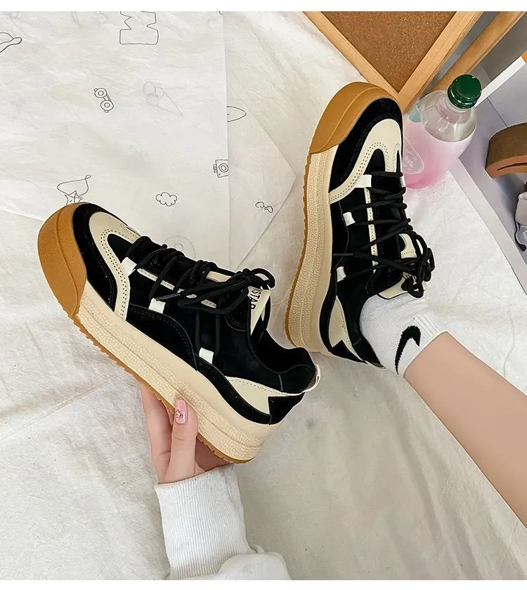 Toleet Women's Sneakers 2023 Sports Shoes Spring Summer Platform Casual Canvas Flat Running Lolita Basket Vulcanize Tennis Fashion