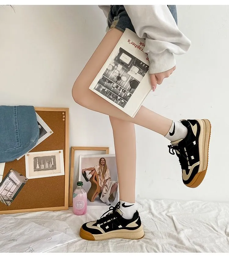 Toleet Women's Sneakers 2023 Sports Shoes Spring Summer Platform Casual Canvas Flat Running Lolita Basket Vulcanize Tennis Fashion