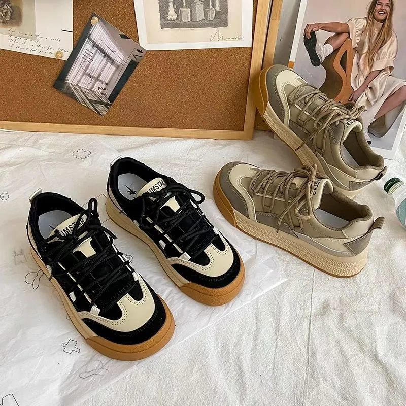 Toleet Women's Sneakers 2023 Sports Shoes Spring Summer Platform Casual Canvas Flat Running Lolita Basket Vulcanize Tennis Fashion