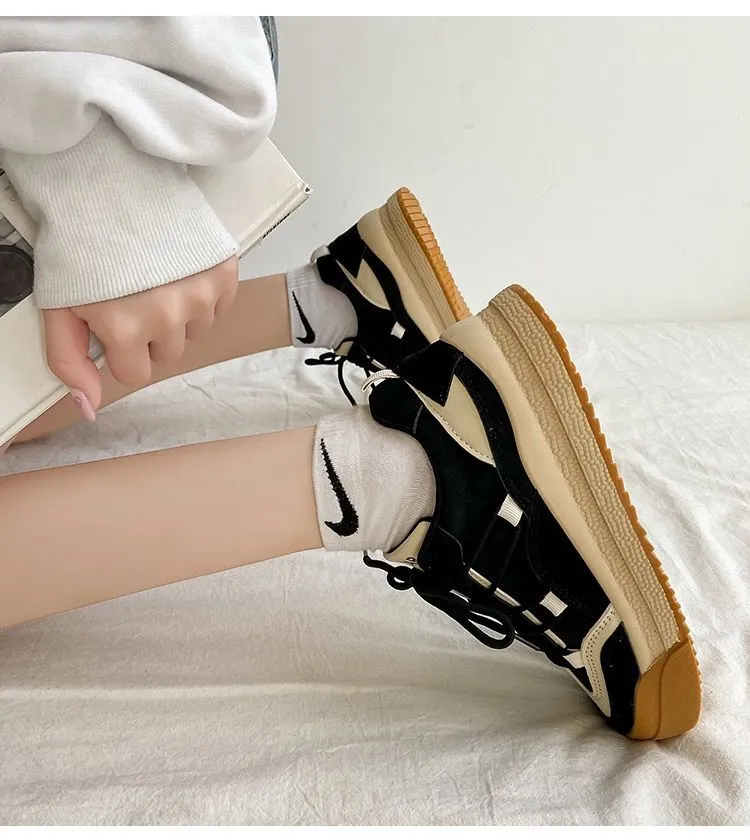 Toleet Women's Sneakers 2023 Sports Shoes Spring Summer Platform Casual Canvas Flat Running Lolita Basket Vulcanize Tennis Fashion