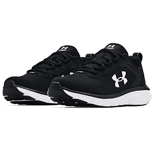 Under Armour boys Grade School Assert 9grade School Assert School Assert 9?grade School Assert 9? ??afirmación Running Shoe, Black/White, 4.5 Big Kid US