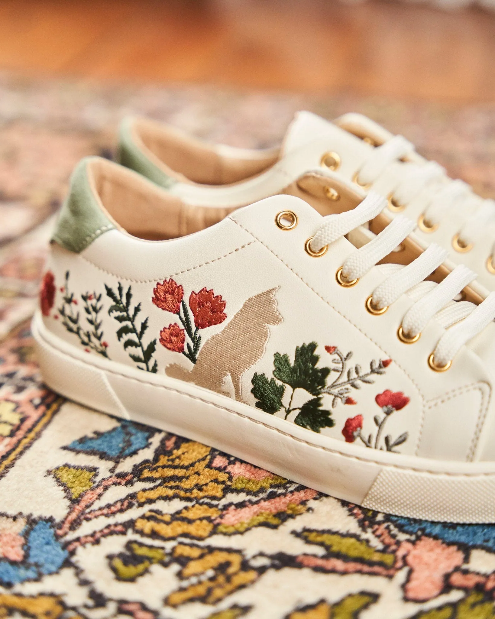 Virevolte Recycled Grain Leather Vegan Sneakers | Autumn Cinnamon