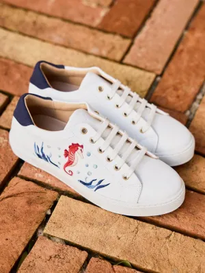 Virevolte Recycled Grain Leather Vegan Sneakers | Seahorse