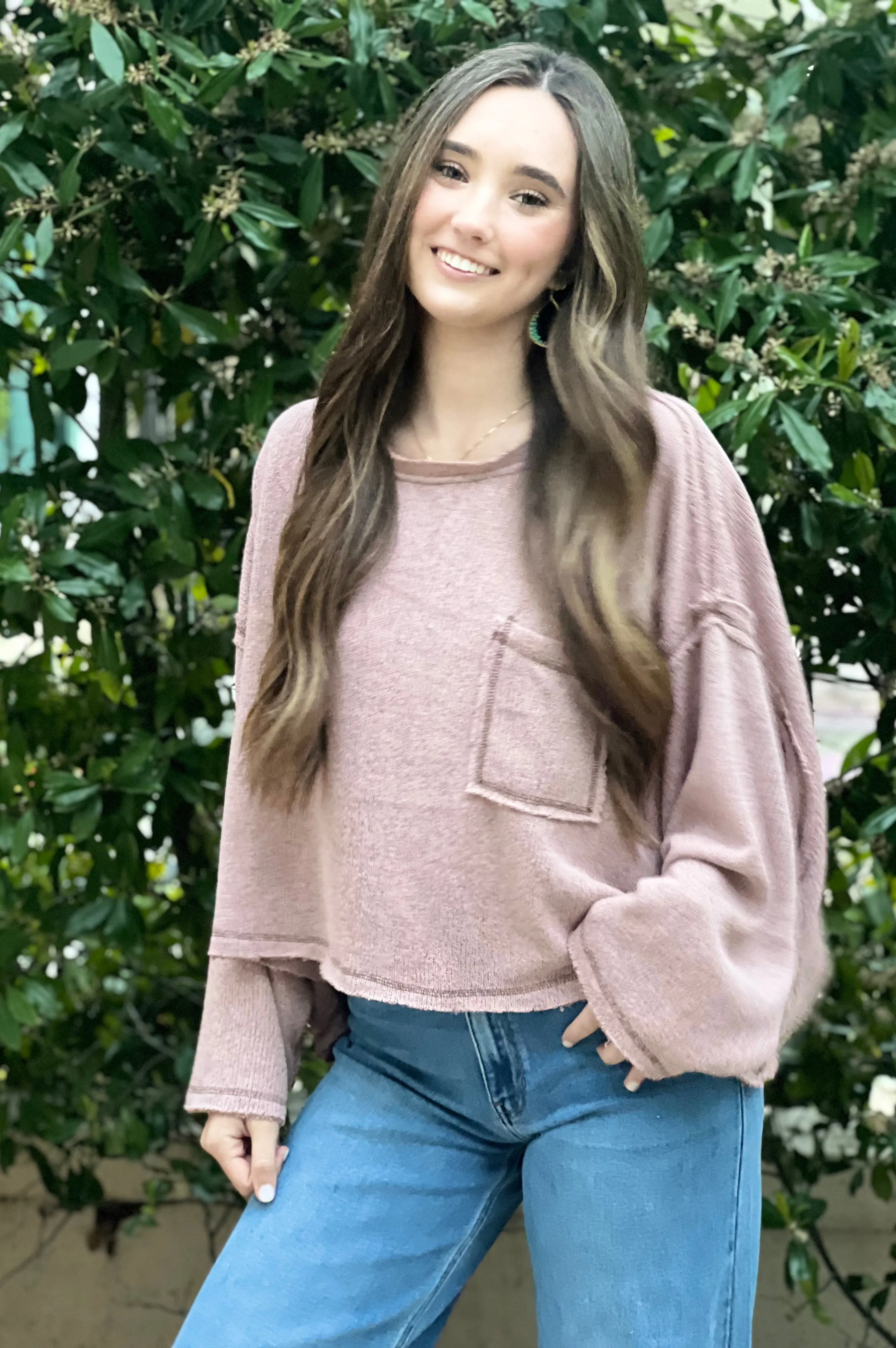 Weekend Top Sweater Dusty Mauve