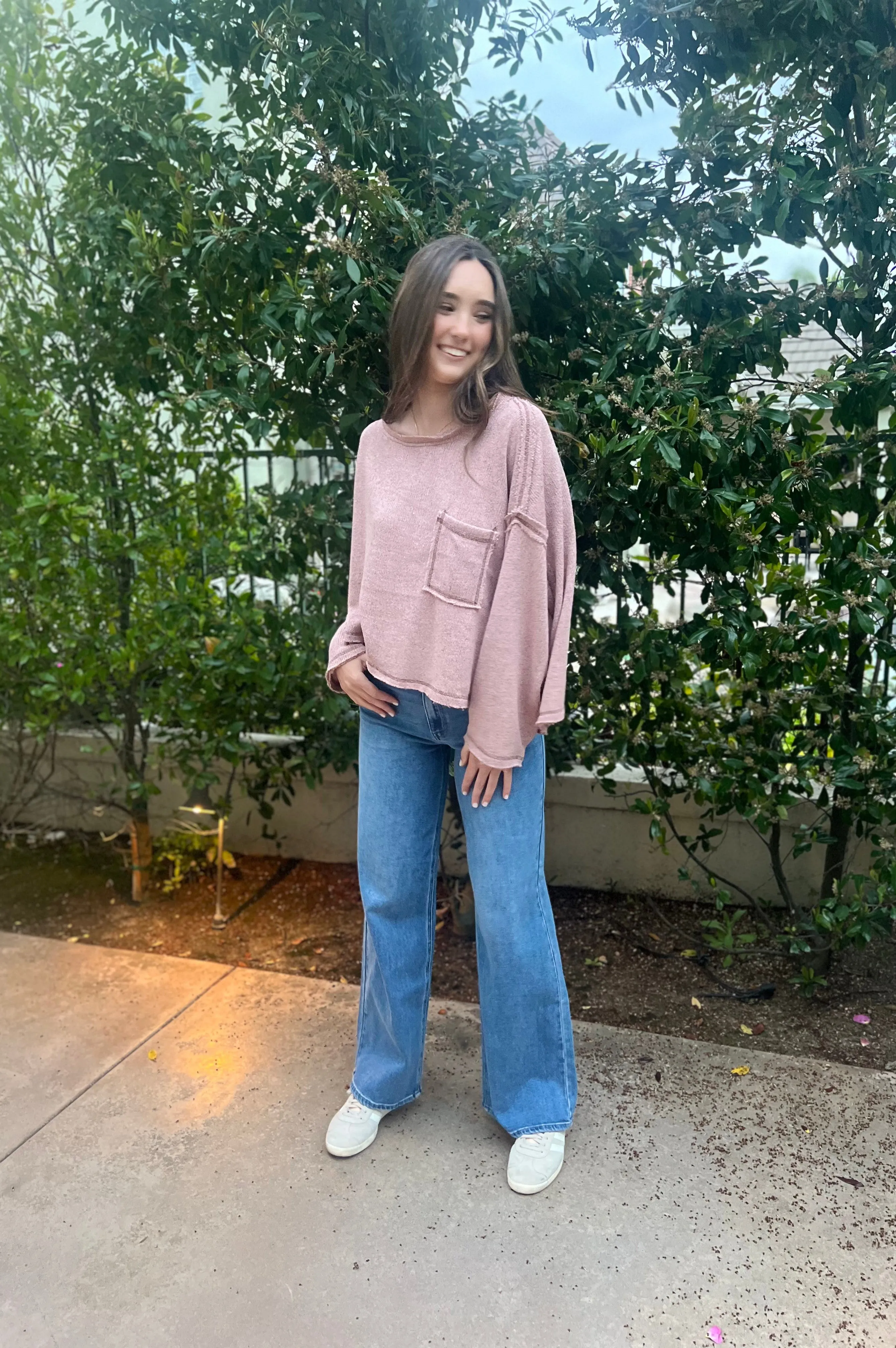 Weekend Top Sweater Dusty Mauve