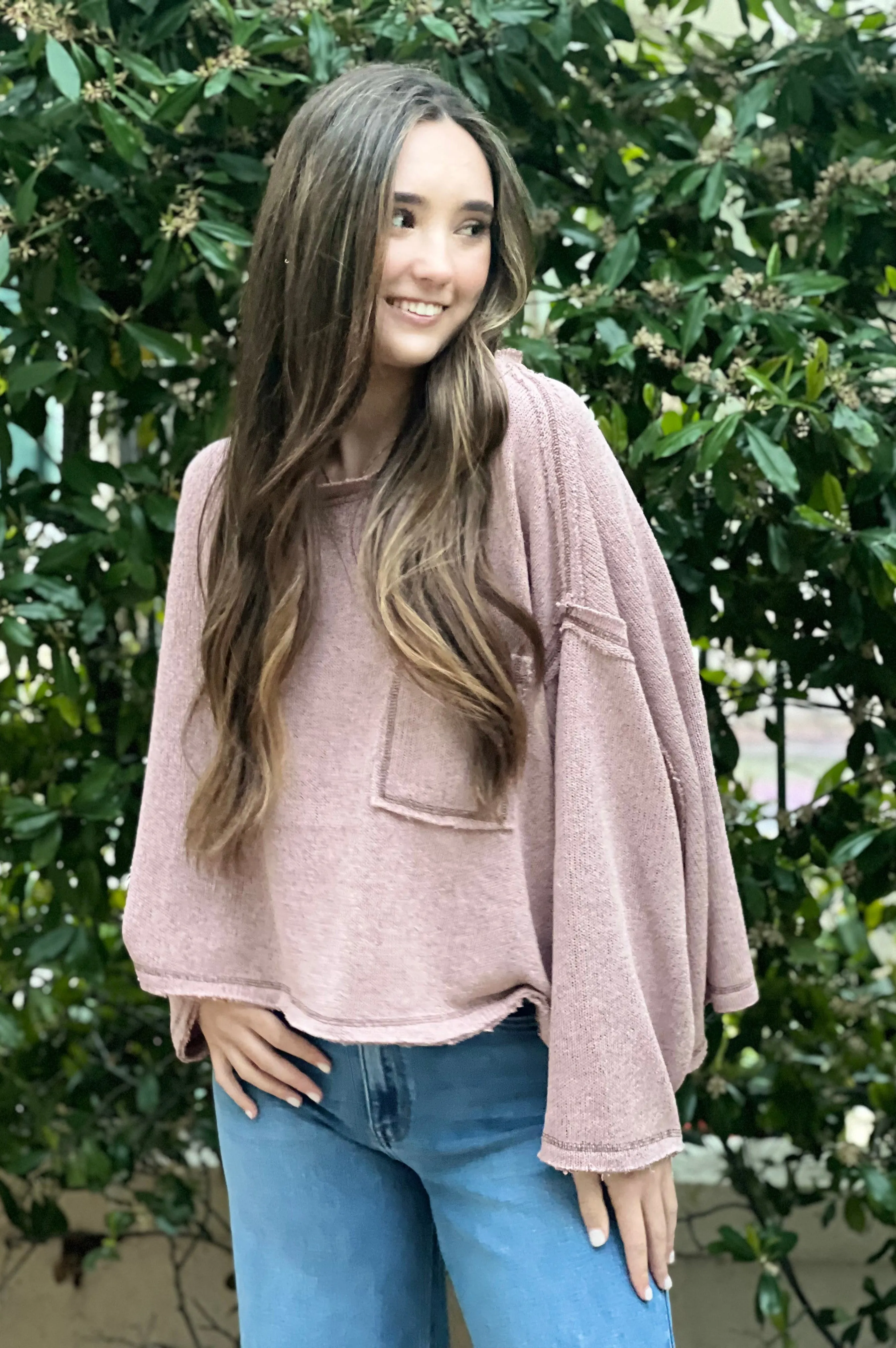 Weekend Top Sweater Dusty Mauve
