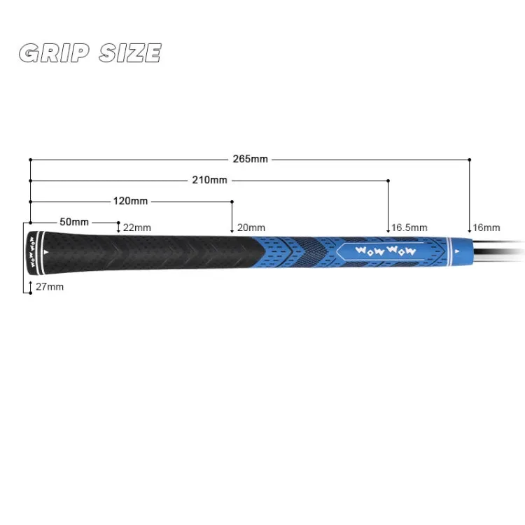 WOW WOW Golf Clubs Anti-Slip Rubber Grips Pole Protective Cover, Color: Gray Half Cotton Yarn
